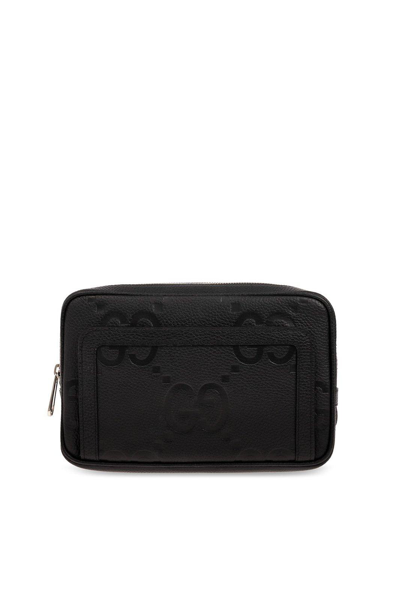 Shop Gucci Jumbo Gg Pouch In Black