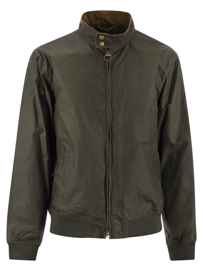 Shop Barbour Royston - Lightweight Waxed Cotton Jacket In Verde