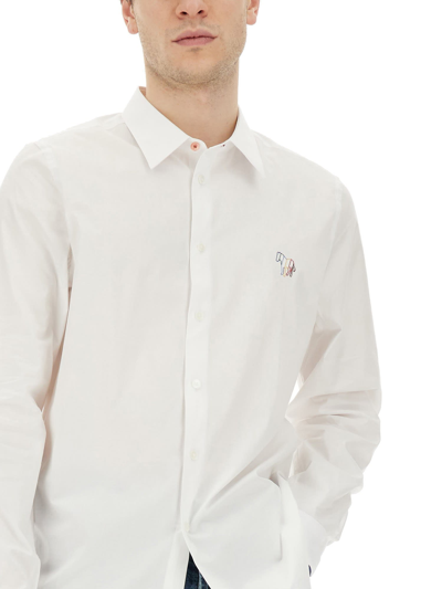 Shop Ps By Paul Smith Zebra Shirt In Bianco
