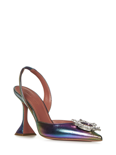 Shop Amina Muaddi Begum Slingback Pumps In Multicolor