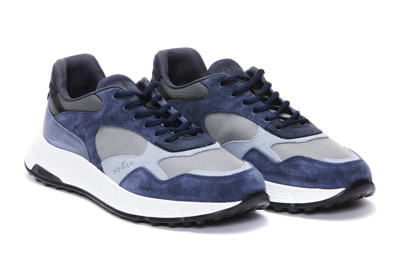 Shop Hogan Hyperlight Sneakers In Blue/grey/black