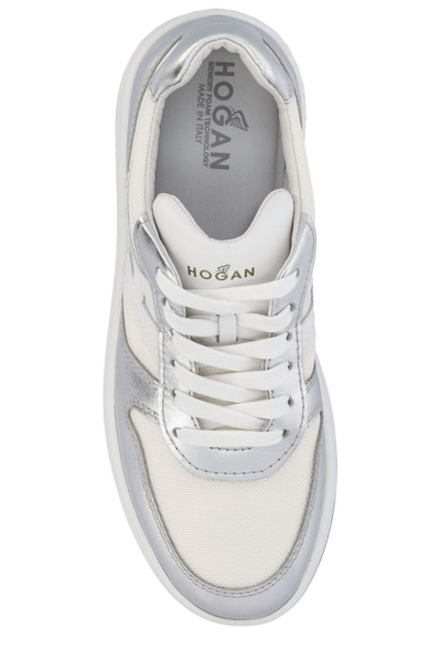 Shop Hogan 630 Sneakers With Metallic Inserts