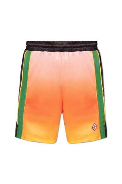 Shop Casablanca Shorts With Logo In Multicolore