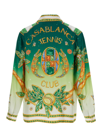 Shop Casablanca Unisex Cuban Collar Long Sleeve Shirt In Multicolor