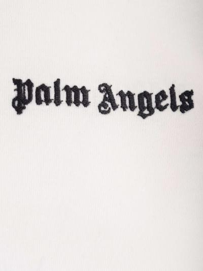 Shop Palm Angels White T-shirt With Logo In Bianco