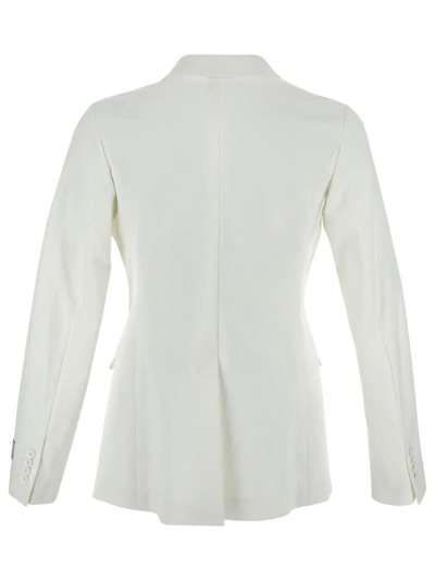 Shop Dolce & Gabbana Double-breasted Jacket In Bianco