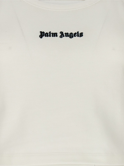 Shop Palm Angels Classic Logo Tank Top In Bianco