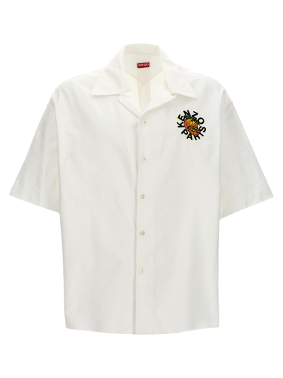 Shop Kenzo Orange Shirt In Bianco