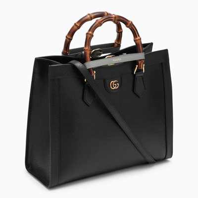 Shop Gucci Diana Black Medium Tote Bag