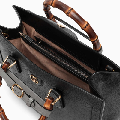 Shop Gucci Diana Black Medium Tote Bag