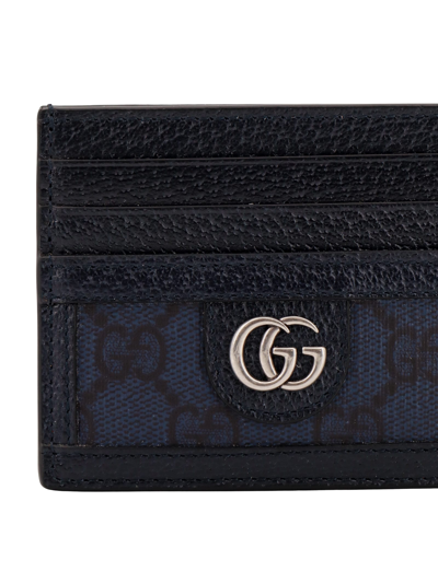 Shop Gucci Card Holder In Blue