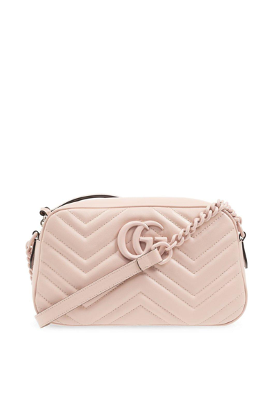 Shop Gucci Gg Marmont Matelass Mall Shoulder Bag In Perfect Pink