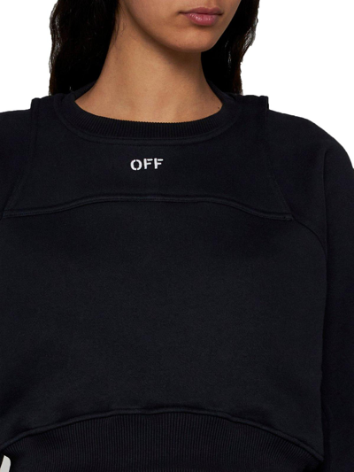 Shop Off-white Crewneck Long-sleeved Sweatshirt In Nero