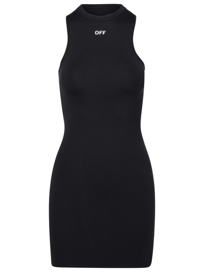 Shop Off-white Rowing Black Polyamide Dress In Nero
