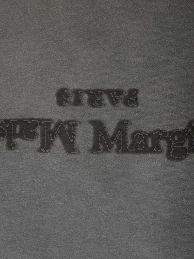 Shop Maison Margiela Upside Down Logo T-shirt In Washed Black