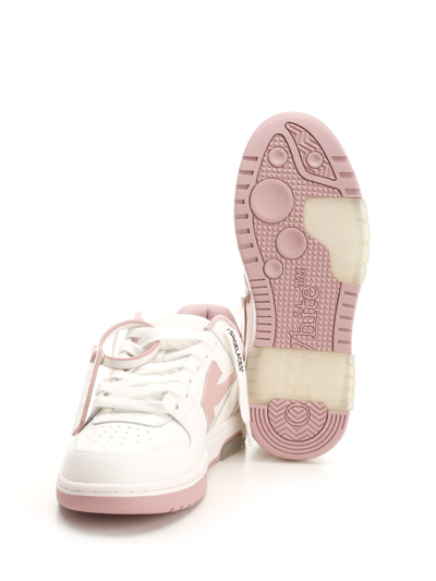 Shop Off-white White/pink Out Of Office Sneakers In Bianco