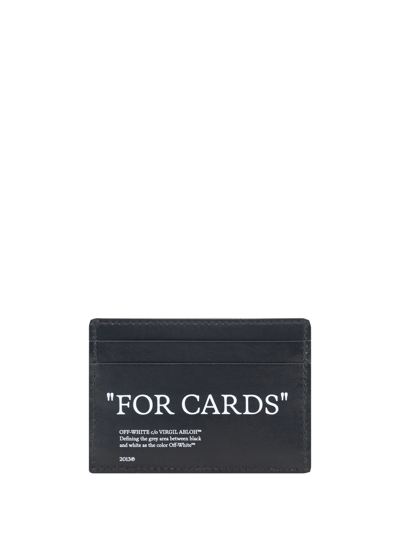 Shop Off-white Card Holder In Nero