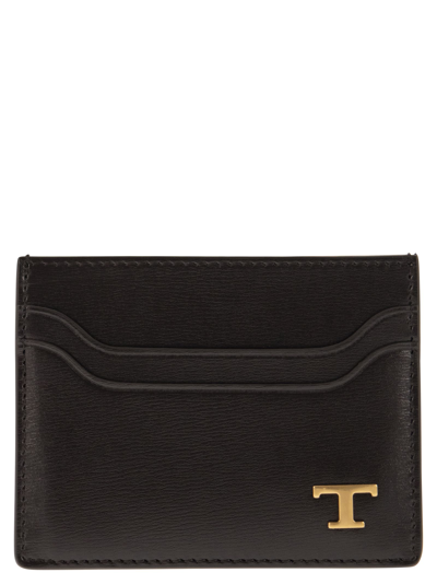 Shop Tod's Dark Brown Leather Cardholder