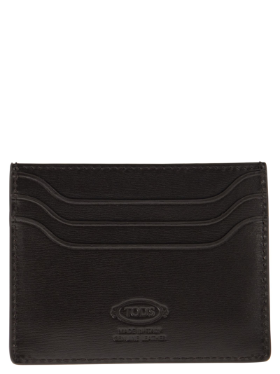 Shop Tod's Dark Brown Leather Cardholder