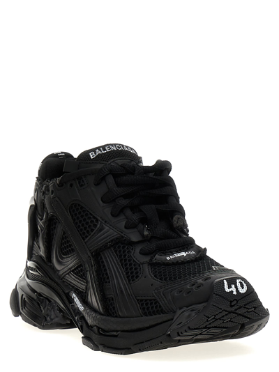 Shop Balenciaga Runner Sneakers In Black Matt