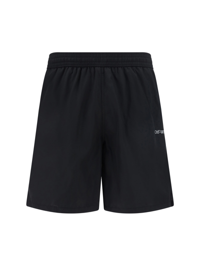 Shop Off-white Swimshorts In Nero