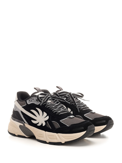 Shop Palm Angels The Palm Running Style Sneakers In Nero