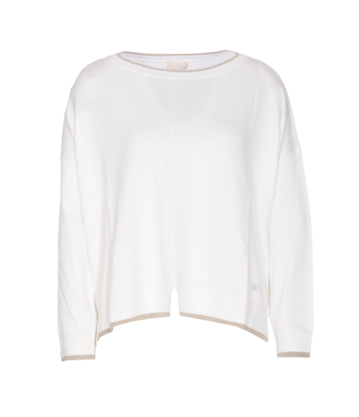 Shop Liu •jo Sweater In Bianco