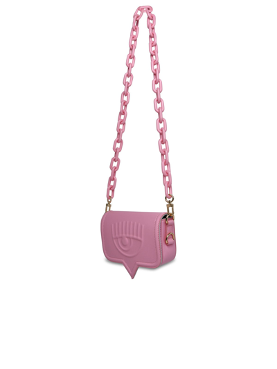 Shop Chiara Ferragni Small Eyelike Pink Polyester Bag In Sachet Pink