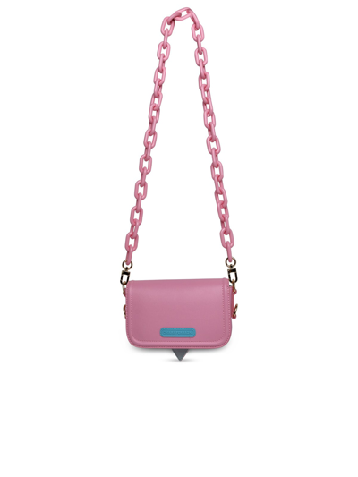 Shop Chiara Ferragni Small Eyelike Pink Polyester Bag In Sachet Pink