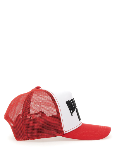 Shop Palm Angels Baseball Cap In Rosso