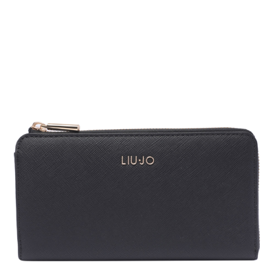 Shop Liu •jo Logo Wallet In Nero