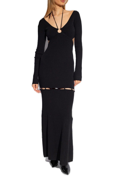 Shop Nanushka Varda Ribbed Dress In Black