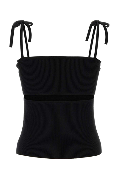 Nanushka Top Savera In Misto Viscosa Stretch Nera  Donna In Black