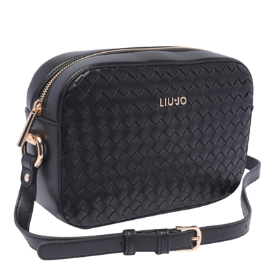 Shop Liu •jo Logo Camera Bag In Nero