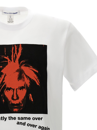 Shop Comme Des Garçons Shirt Andy Warhol T-shirt In White
