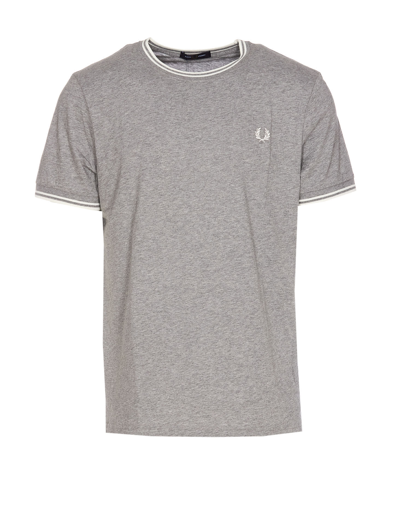 Shop Fred Perry Twin Tipped T-shirt In Steel Marl