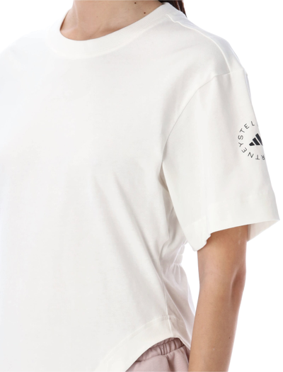 Shop Adidas By Stella Mccartney T-shirt Round End In White/black