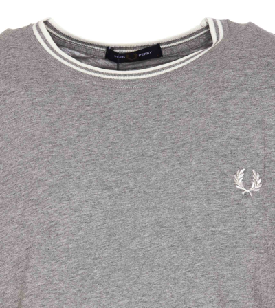 Shop Fred Perry Twin Tipped T-shirt In Steel Marl