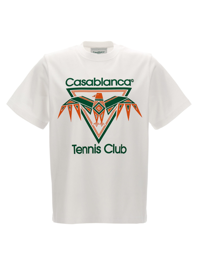 Shop Casablanca Playful Eagle T-shirt In Bianco
