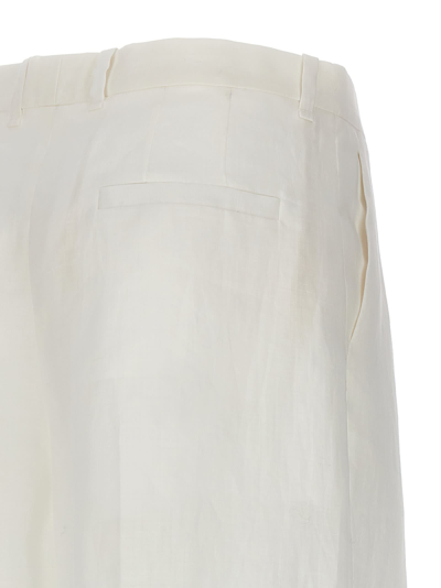 Shop Chloé Loose Leg Pants In Bianco