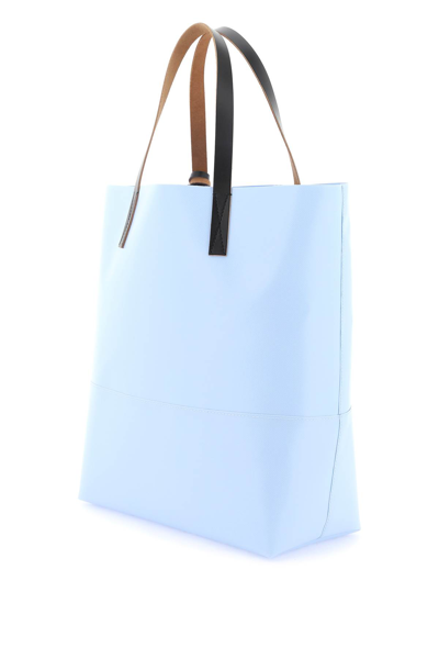 Shop Marni Tribeca Tote Bag In Clear Blue