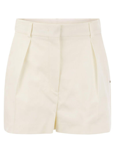 Shop Sportmax Unico Washed Shorts In White