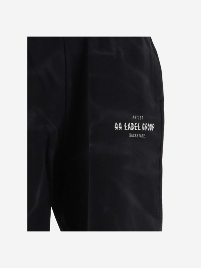 Shop 44 Label Group Cotton Bermuda Shorts With Logo In Nero