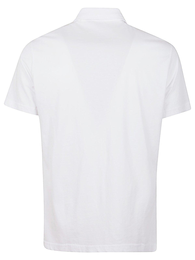 Shop Aspesi Buttoned Short-sleeved Polo Shirt In Bianco
