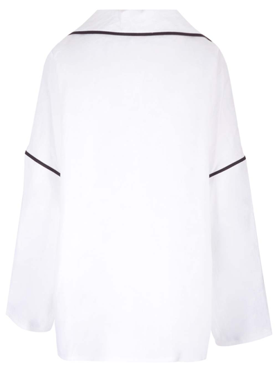 Shop Tory Burch Loose-fitting White Linen Shirt