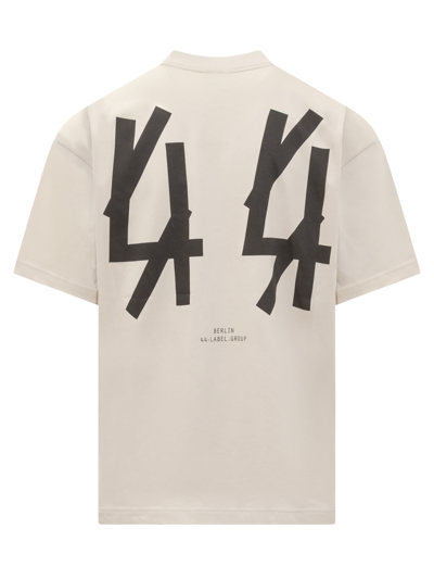 Shop 44 Label Group T-shirt With Logo In Bianco