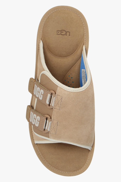 Shop Ugg Goldencoast Slides In Ssnt Sand / Santorini