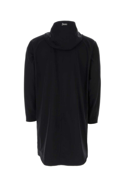 Shop Herno Long Sleeved Hooded Parka In Nero