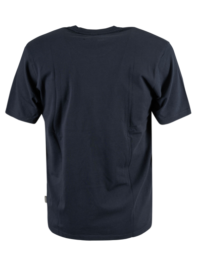 Shop Aspesi Regular Fit Patched Pocket T-shirt In Blu Navy
