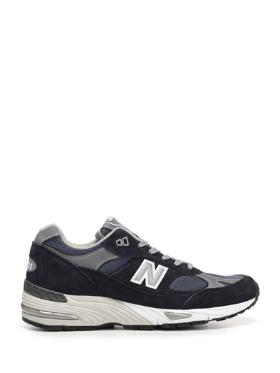 Shop New Balance Blue 991 Sneakers In Navy
